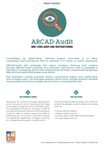 ARCAD Audit Datasheet