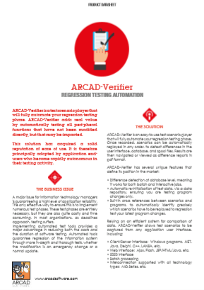 ARCAD Verifier Datasheet