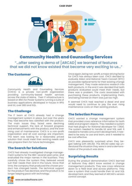 Customer Success Story ARCAD Pack for Rational CHCS