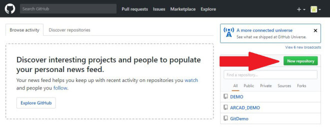 GitHub - New repository