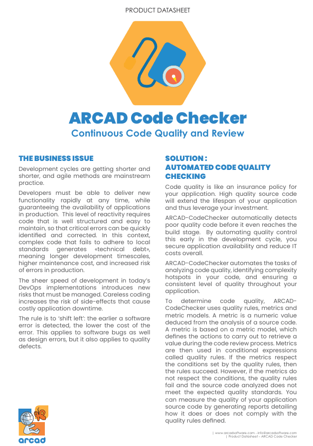 ARCAD CodeChecker Datasheet