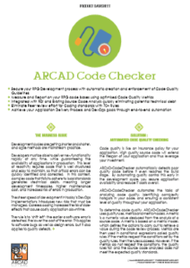 ARCAD CodeChecker Datasheet