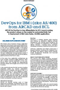 DevOps for IBM i – ARCAD and HCL DevOps for IBM i - ARCAD and HCL
