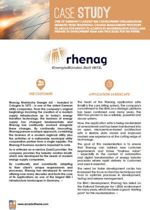 Rhenag migrates to ARCAD for DevOps