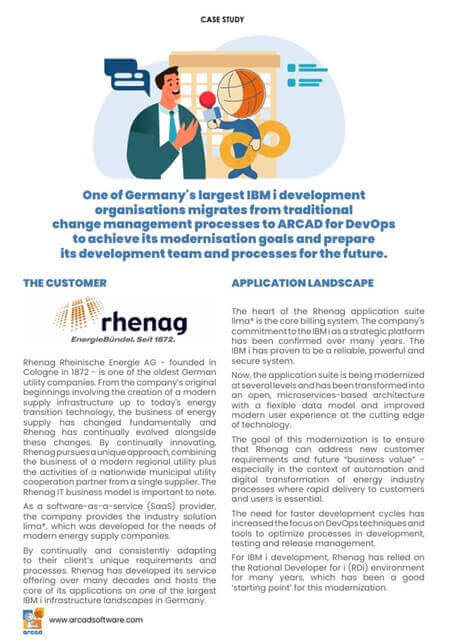 Rhenag migrates to ARCAD for DevOps