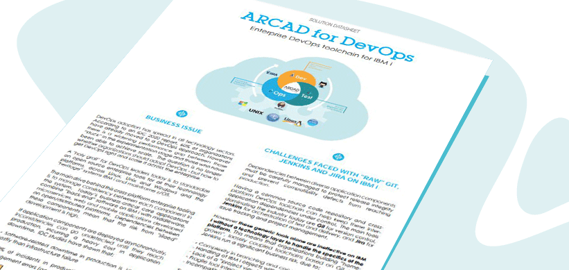 Mock up Datasheet ARCAD for DevOps