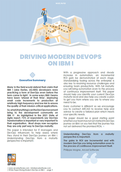 White paper Driving DevOps Maturity on IBM i