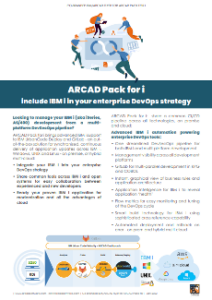 ARCAD Pack for i Datasheet