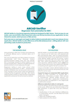 ARCAD Verifier datasheet