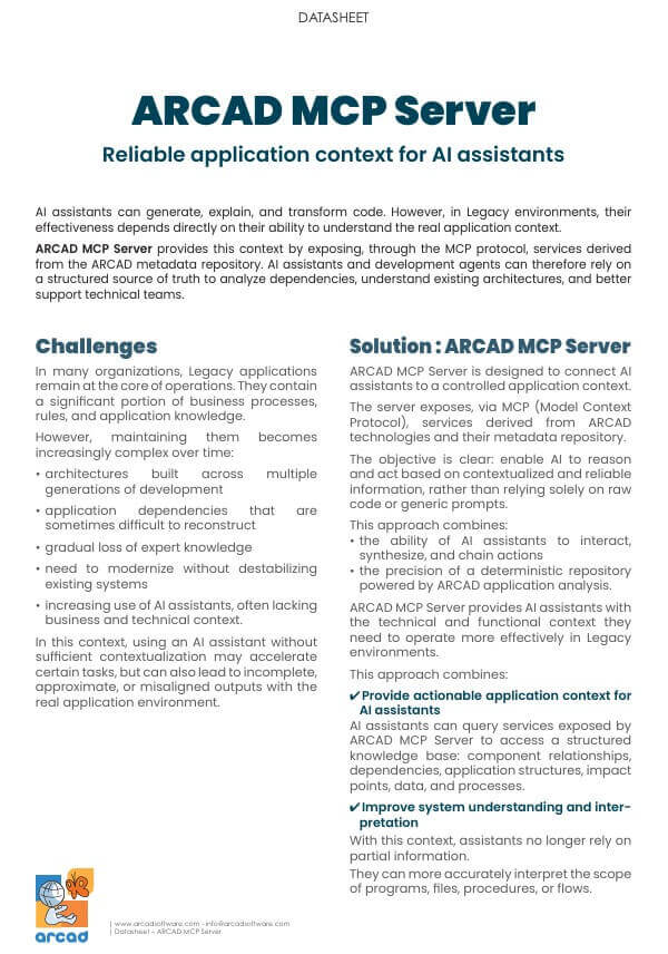 Datasheet EN ARCAD MCP Server
