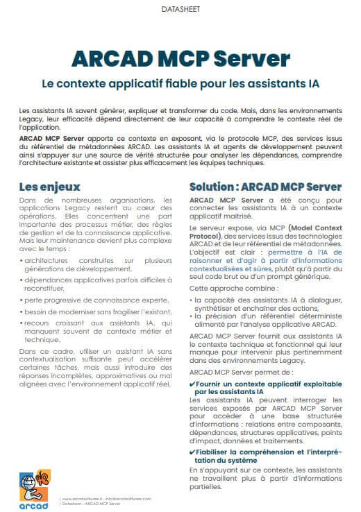 Datasheet FR ARCAD MCP Server