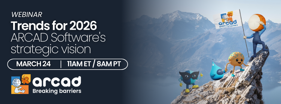 Banner WordPress webinar ARCAD Software US - Trends for 2026 - 24 march 2026